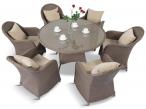 Meble obiadowe na taras Altito Sei Dining Zebra & Beige