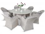 Meble obiadowe na taras Altito Sei Dining Off-White & Taupe