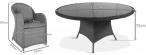 Meble obiadowe na taras Altito Sei Dining Off-White & Taupe