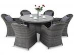 Meble obiadowe na taras Altito Sei Dining Dark Grey & Blue Grey