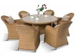 Meble obiadowe na taras Altito Sei Dining Dark Aureolin & Pigeon Grey