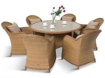 Meble obiadowe na taras Altito Sei Dining Dark Aureolin & Pigeon Grey