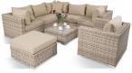 Meble tarasowe z technorattanu LIGURITO IX Beige + fotel