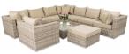 Duży zestaw mebli technorattanowych LIGURITO XI Beige + fotel