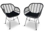 Komplet foteli balkonowych technorattan Torgiano Grey