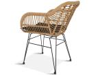 Komplet foteli na balkon technorattan Torgiano Brown