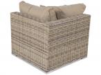 Zestaw narożny technorattan LIGURITO IX Plus Beige + 2 fotele