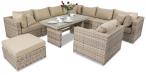 Meble technorattanowe na taras LIGURITO XI Plus Beige + fotel