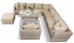 Meble technorattanowe na taras LIGURITO XI Plus Beige + fotel