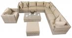 Meble ogrodowe z regulowanym stolikiem LIGURITO XI Beige + fotel