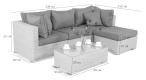 Meble technorattanowe LIGURITO V Dark Grey