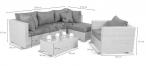 Meble tarasowe technorattan LIGURITO VI Beige
