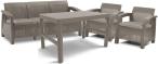 Komplet ogrodowy Corfu Lyon Set Cappuccino z podniesionym stołem
