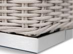 Meble technorattanowe premium z podnoszonym stolikiem Ligurito VIII Off-White Elite & Taupe