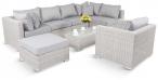Białe meble ogrodowe technorattanowe Ligurito VIII Off-WHITE Elite & Taupe