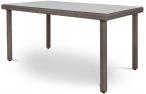 Meble ogrodowe z technorattanu stół 150cm i 6 krzeseł Hamilton/Lautaro Double Brown