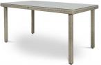 Meble ogrodowe z technorattanu stół 150cm i 6 krzeseł Hamilton/Lautaro Double Grey