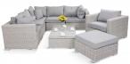 Meble ogrodowe z regulowanym stolikiem LIGURITO IX Off-WHITE Elite & Taupe + fotel