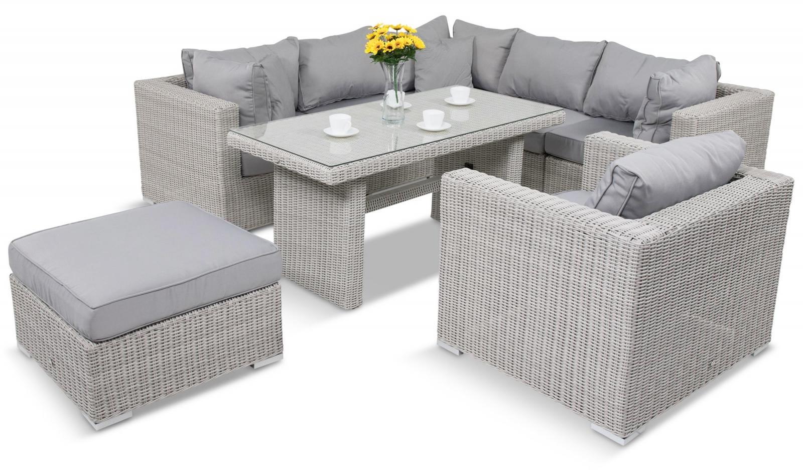 zestaw mebli obiadowych na taras z wysokim stołem