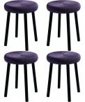 4 Taborety do kuchni Keter Cozy Stool purpurowy