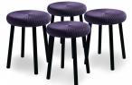 4 Taborety do kuchni Keter Cozy Stool purpurowy