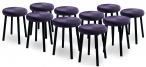 Zestaw 10 taboretów do kuchni Keter Cozy Stool purpurowy