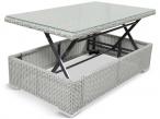 Meble ogrodowe z regulowanym stolikiem LIGURITO IX Off-WHITE Elite & Taupe + fotel