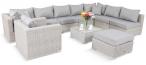 Meble ogrodowe technorattan LIGURITO X Off-WHITE Elite & Taupe + fotel