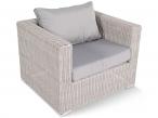 Meble ogrodowe technorattan LIGURITO X Off-WHITE Elite & Taupe + fotel