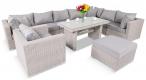 Ekskluzywne meble ogrodowe technorattan LIGURITO XI Plus Off-WHITE + fotel