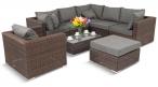 Ekskluzywne meble ogrodowe brązowe Ligurito IX Brown Elite & Grey + fotel