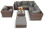 ekskluzywne meble ogrodowe brązowe Ligurito IX Brown Elite & Grey + fotel