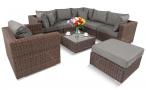 ekskluzywne meble ogrodowe brązowe Ligurito IX Brown Elite & Grey + fotel