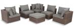 ekskluzywne meble ogrodowe brązowe Ligurito IX Brown Elite & Grey + fotel