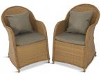 2x Fotel technorattanowy Altito Dark Aureolin & Pigeon Grey