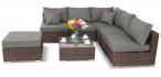 Narożne meble z technorattanu LIGURITO Brown Elite & Grey