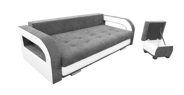 Sofa z dodatkową pufą