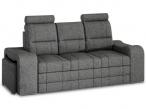 Szara sofa rozkładana z funkcją spania Wenus + pufy Inari 94