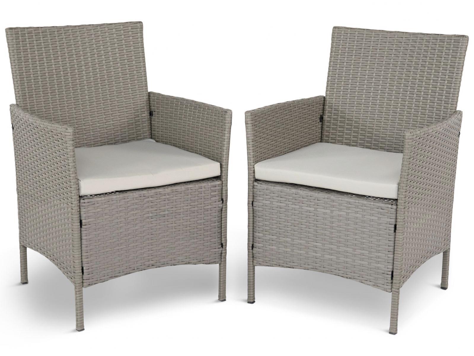 komplet szarych krzeseł ogrodowych