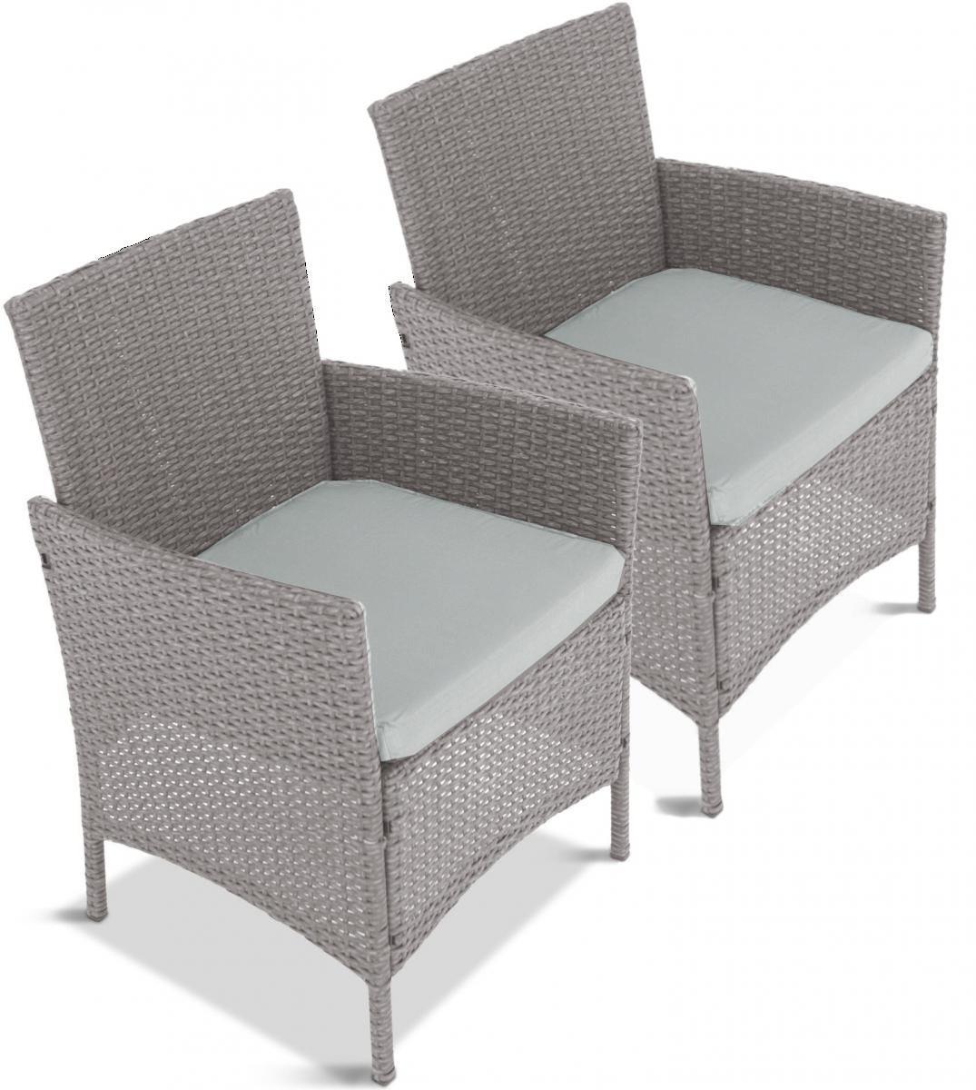 komplet szarych krzeseł ogrodowych