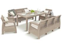 OUTLET - Meble ogrodowe obiadowe Corfu Fiesta Max Cappuccino