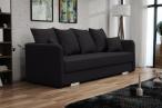 Czarna rozkładana sofa Ivet 100 z poduszkami