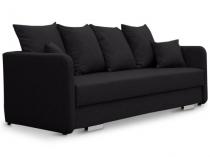 Czarna rozkładana sofa Ivet 100 z poduszkami