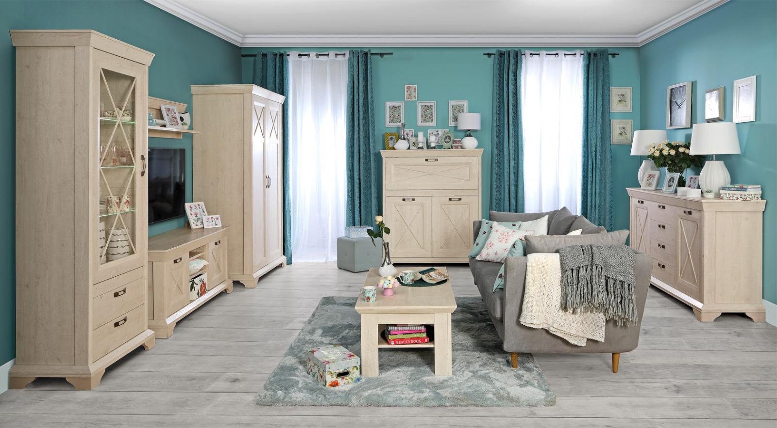 Aranżacja salon meble Kashmir białe