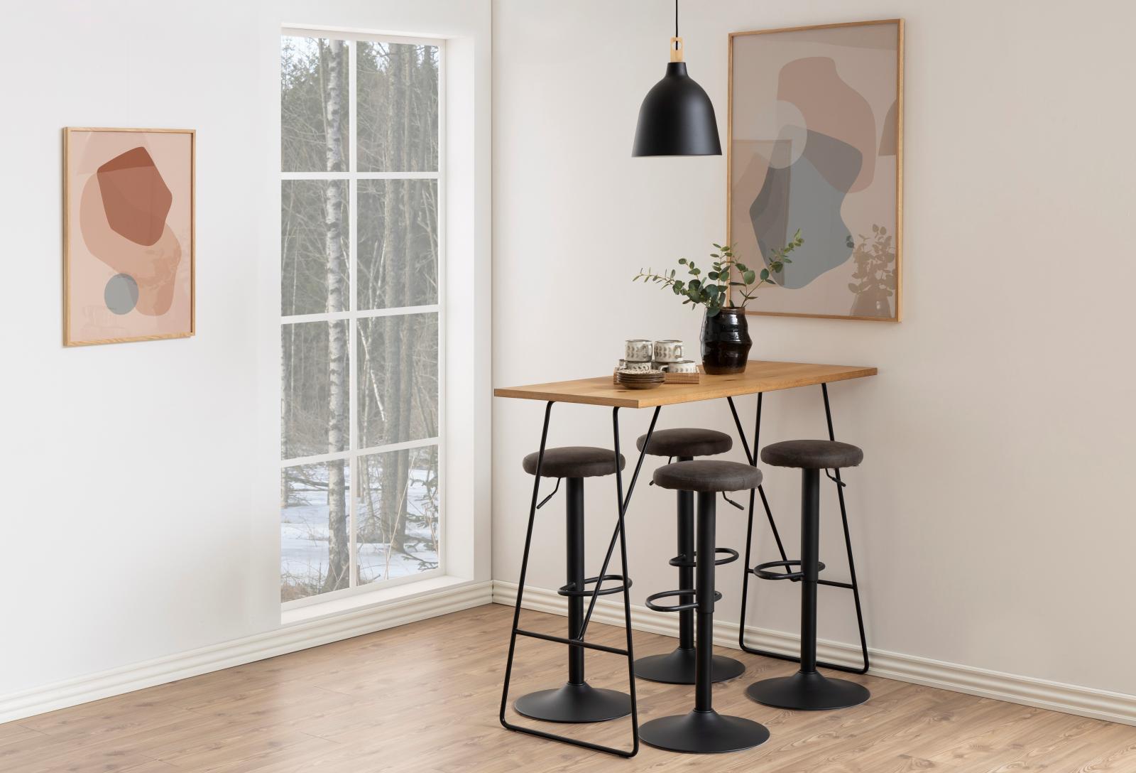 Hoker z regulacją wysokości Finch szary - aranżacja