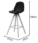 Actona Oslo skandynawski hoker biały 106cm
