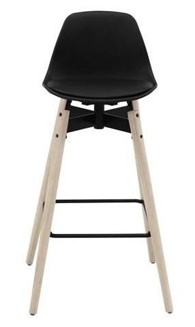 krzesło barowe Actona Zenta z tapicerowanym siedziskiem czarne