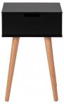 Skandynawska szafka do sypialni na drewnianych nóżkach Actona Mitra