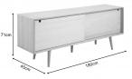 Actona Century komoda bielone drewno 180cm
