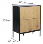 Komoda Actona Seaford Dziki Dąb 80x103cm